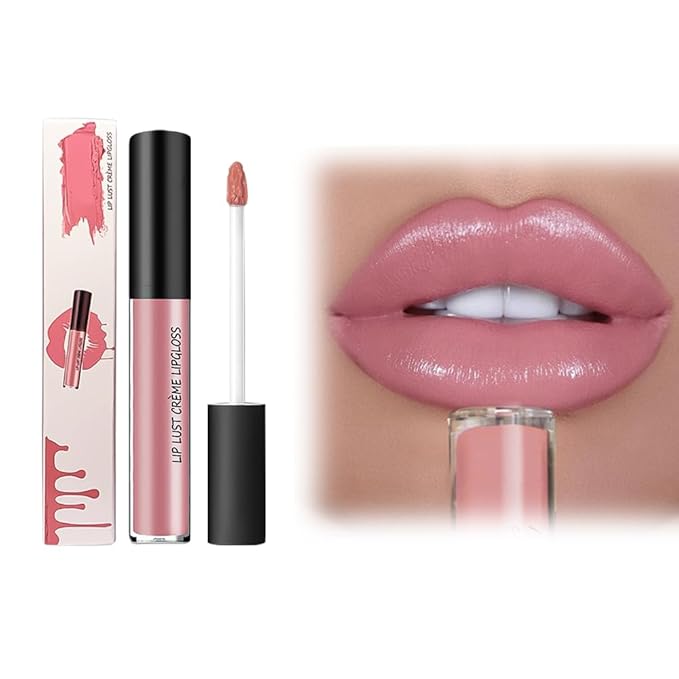 12 Colors Cream Texture Lipstick for Women, Long Lasting Lipstick Non-Stick Lipgloss Velvet Lip Makeup, Moisturizing Liquid Lip Stick Non-Fading Lip Gloss Hydrating Lip Tint for Makeup (#03)