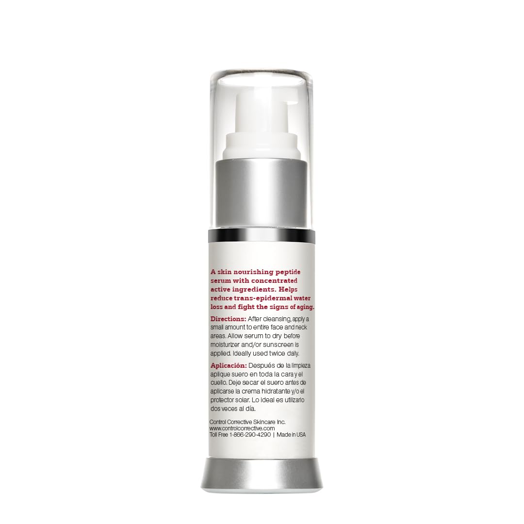 CONTROL CORRECTIVE Firming Tri-Peptide Serum, 1 Oz - Supports Skin Strength, Improves Skin Laxity, Collagen, Elastin, Skin Nourishing, Hyaluronic Acid & Active Peptide Serum For Firming And Hydration