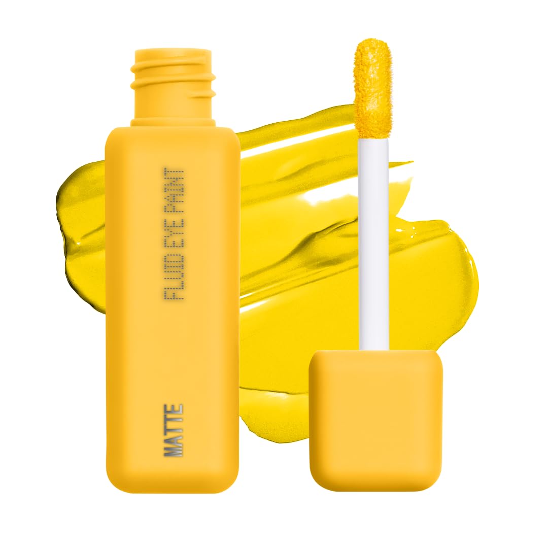 about-face Matte Fluid Eye Paint It's Blitz – High-Pigment Liquid Eyeshadow, Long-Lasting, No-Budge Matte Finish, Vegan & Cruelty-Free (Primary Yellow)