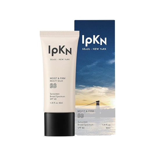 IPKN Moist & Firm BB Cream - Ultra-Hydrating Daily BB Cream with or without SPF40 - Lightweight, Non-Greasy Face Base with Antioxidants for Smooth, Radiant Skin