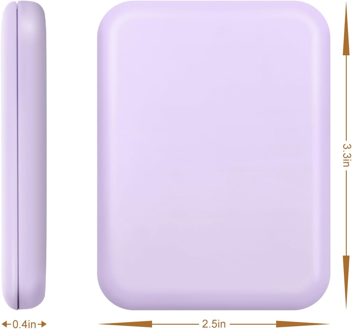 Compact Mirror, 1X/3X Magnification LED Pocket Mirror with Nternal BIattery, Mini Mirror for Purse, Pocket,Travel and Present (Purple)