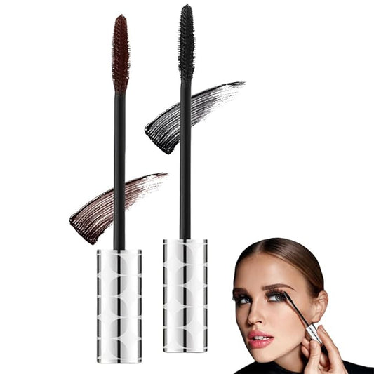 Mascara for Older Women 60 Plus, 2026 New Mascara Volume and Length for Mature Women with Thinning Lashes, Waterproof Non Clumping Long Wear for Eyelash Makeup (Black+Brown)