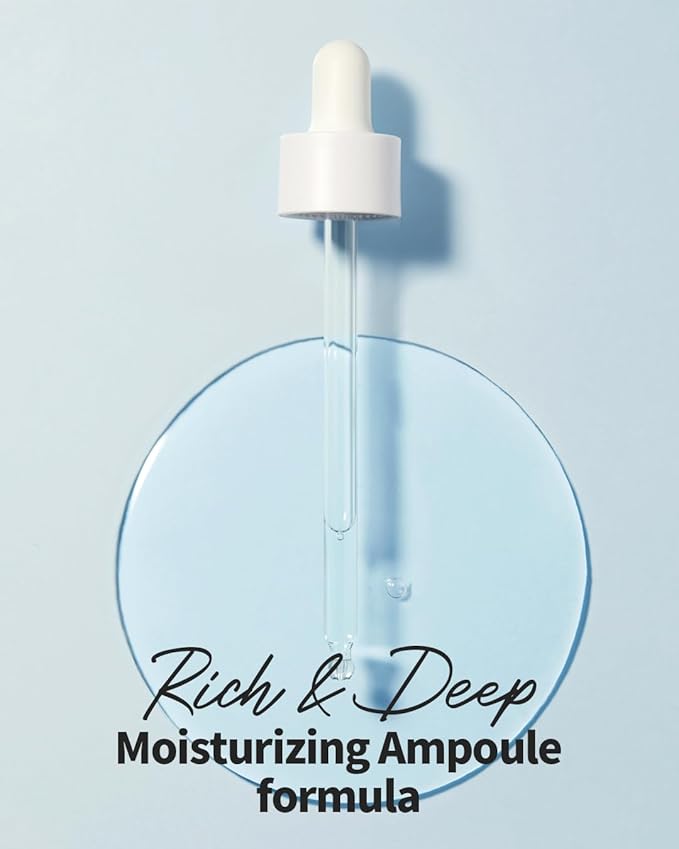 WELLAGE Real Hyaluronic Blue Ampoule 100, Korean Skincare, Fragrance Free Hyaluronic Acid Serum with Panthenol, Wild yam, Centella, Deep Hydration, Firming, Plumping, Non-Sticky 3.38 fl.oz.+2.54 fl.oz