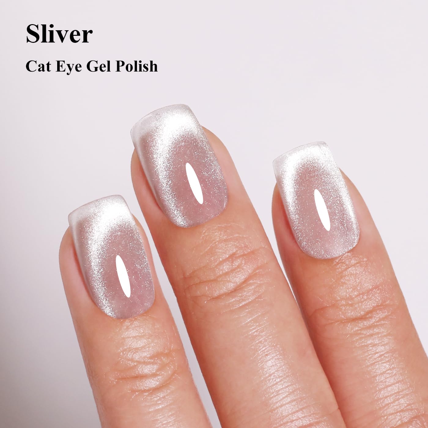 Imtiti Cat Eye Gel Nail Polish, Sliver Holographic Magnetic Crystal Nail Gel Polish With Magnet Glittery Galaxy Spring Summer Kit Soak Off UV Led 10ML