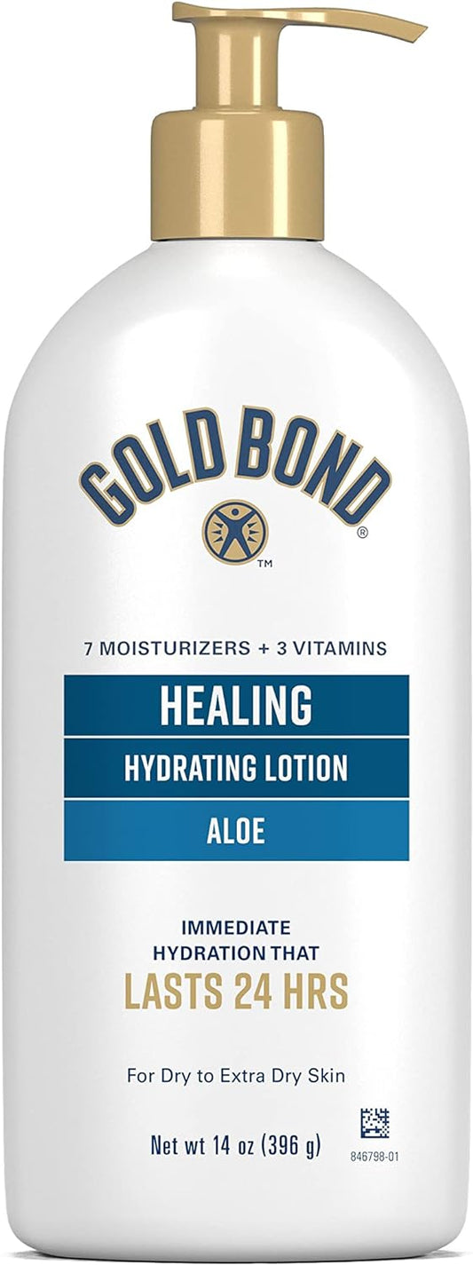 Gold Bond Ultimate Healing Skin Therapy Lotion with Aloe, 14 oz., Non-Greasy & Hypoallergenic