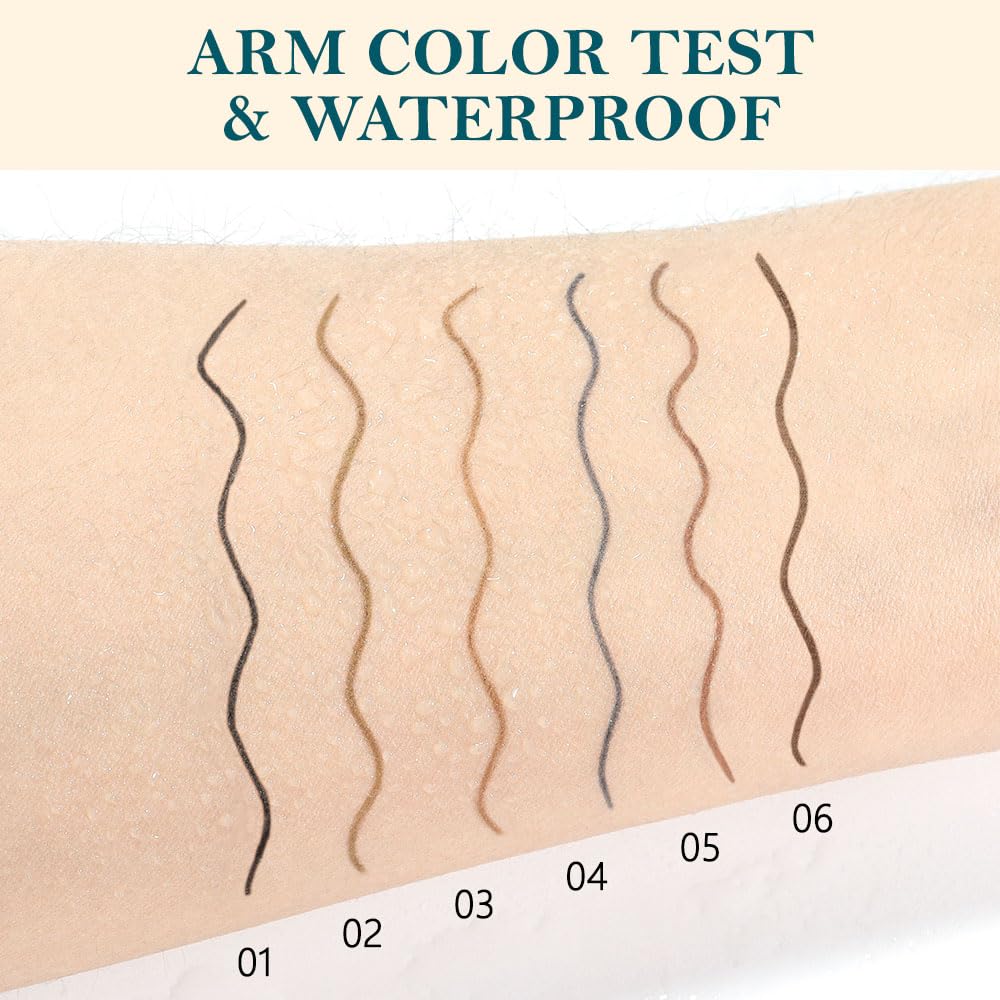 5 Pcs Waterproof Professional Makeup Micro Brow Pencil, Coffee Brow Kit with Eyebrow Brush, Ultra-Fine Mechanical Pencil, Eyebrow Pencils for Women(C03#Coffee, 5Pcs)