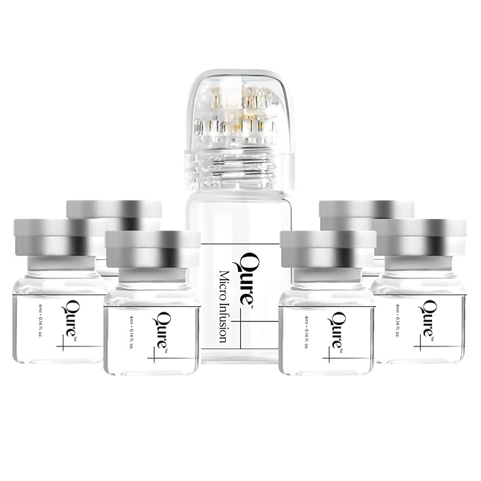 Qure Micro Infusion System for Face & Neck - Facial Moisturizing Essence, Hydrating Serum for All Skin Types, Refreshed Skin - 3-Month Supply