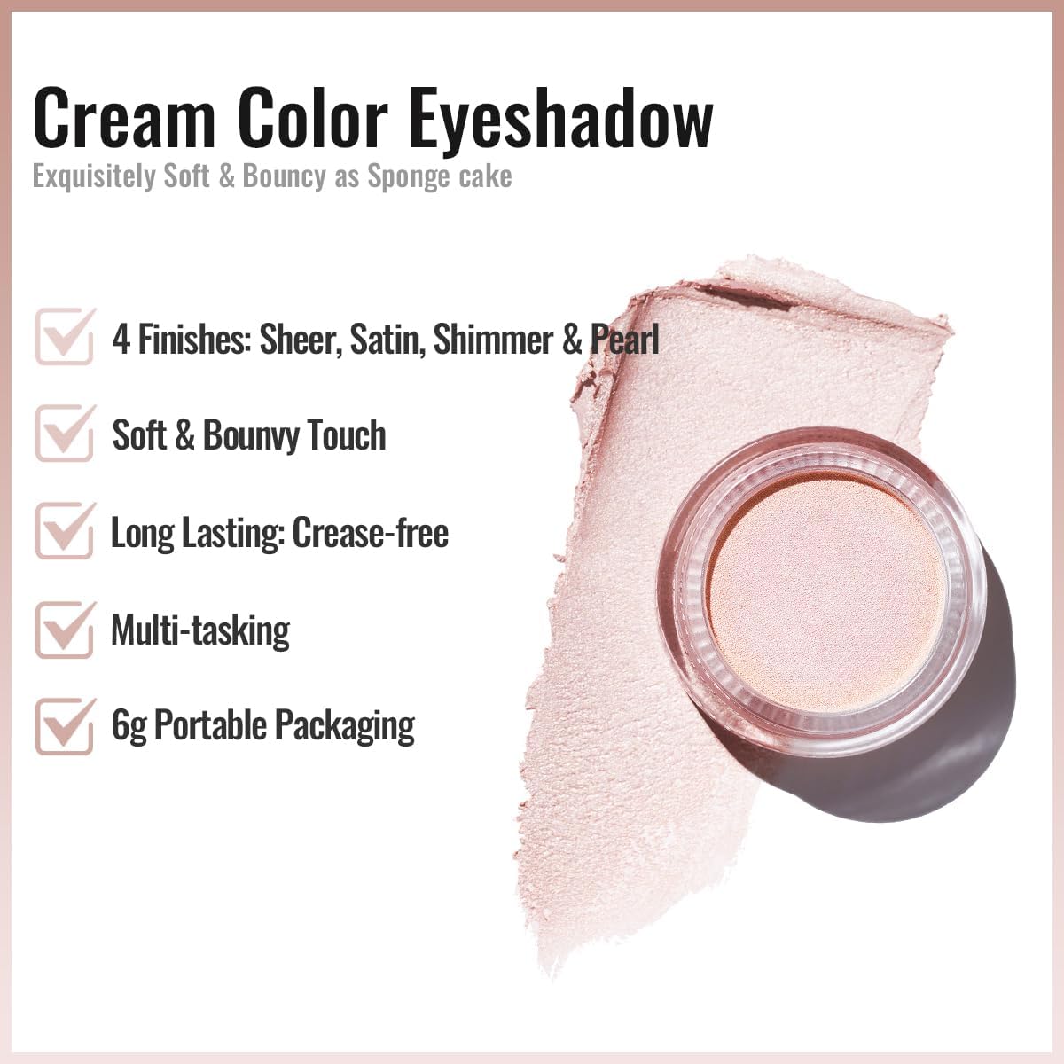 Oulac Cream Eyeshadow also for Highlighter Large Capacity Highly Pigmented Eye Shadow Waterproof &Long Lasting with Moisturizing Formula, Shimmer Glitter Eye Makeup Set 2