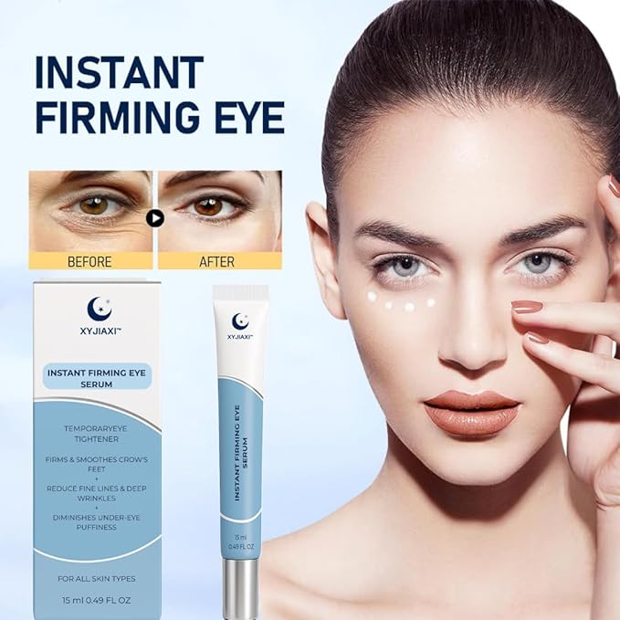 Instant Firming Eye Serum, Reduces Under-Eye Bags, Wrinkles, Dark Circles, Fine Lines & Crow's Feet – Anti-Aging Wrinkle Remover | 15ml(0.49 oz)