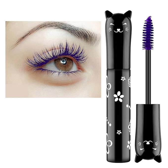 Purple Mascara For Eyelashes Waterproof Volume Length Voluminous Natural Hypoallergenic Colored Volumizing Lengthening Curling Defining Halloween Party Stage Use