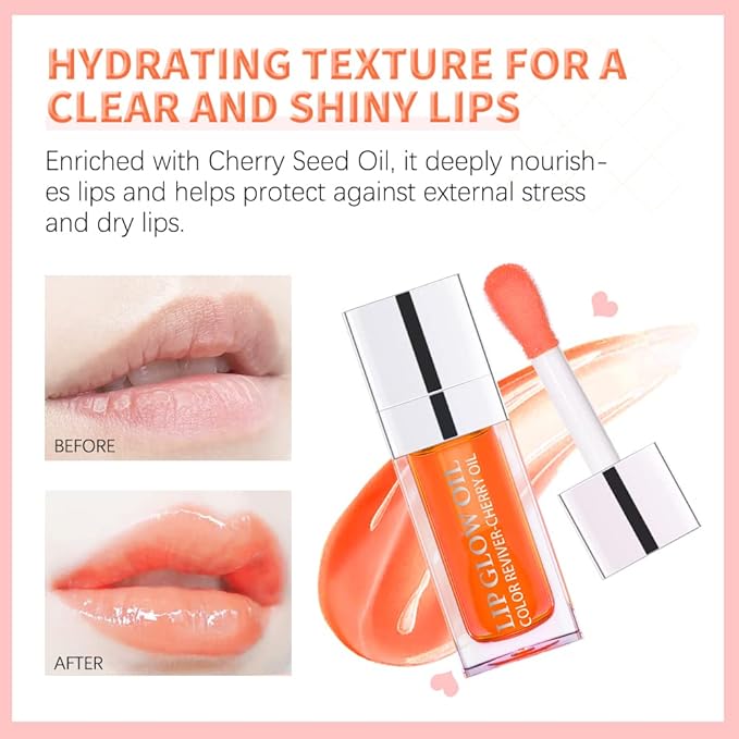 Fruit-Flavored No-Sticky Lip Gloss Balm for Hydrating and Nourishing Dry Lips