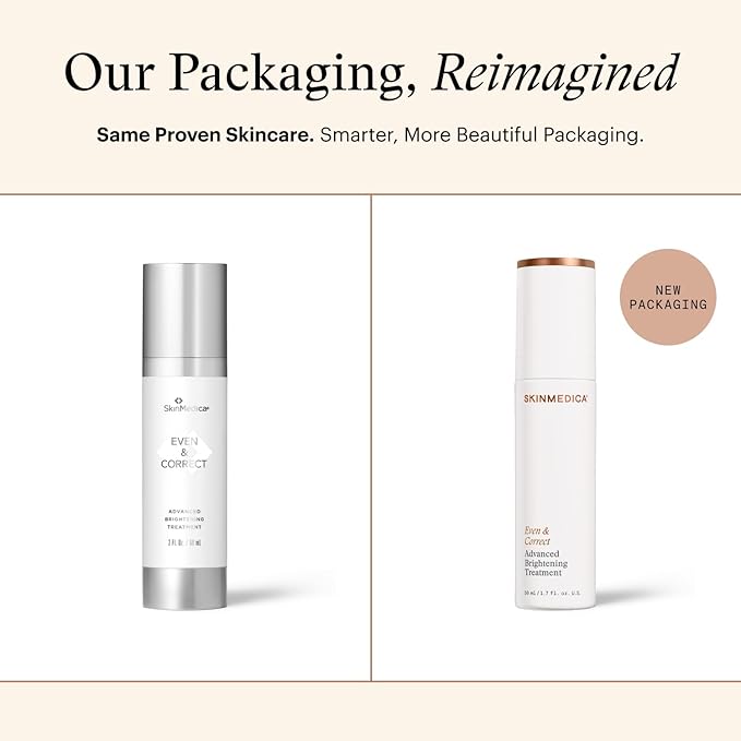 SkinMedica Even & Correct Advanced Brightening Treatment Face Serum (NEW PACKAGING), Addresses the Appearance of Dark Spots, Hyperpigmentation & Melasma for Aging Skin,1.7 Fl Oz