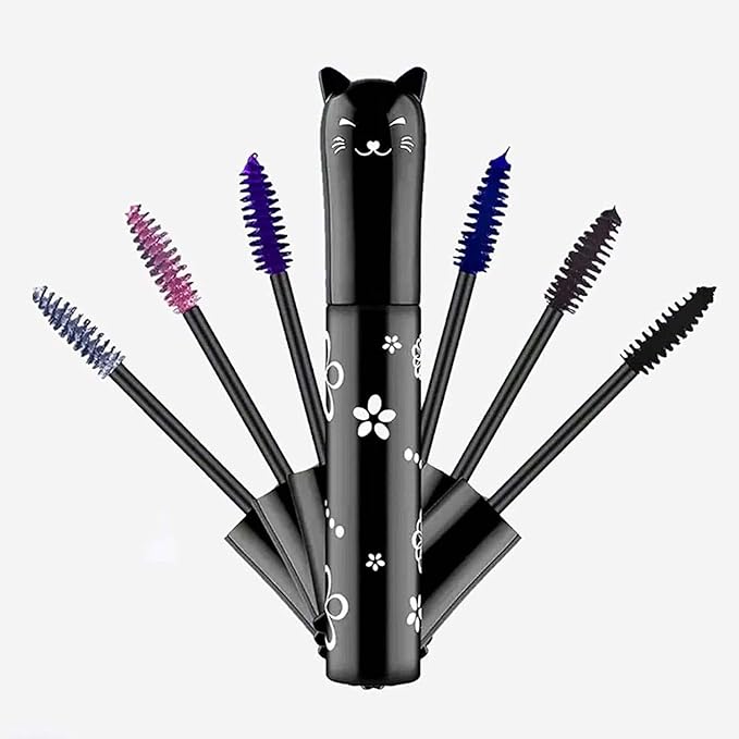6 colored Mascara sets Gift Kit White Blue Purple Black Brown Pink Waterproof Natural Hypoallergenic Colorful Makeup Best Benefit Volumizing Lengthening Curling Defining Washable Women Mascara Gift