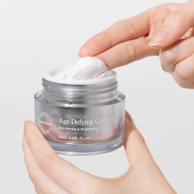 OxygenCeuticals Age Defying Caviar Cream – Premium Anti-Aging Moisturizer with 12% Caviar Extract and Glutathione for Face and Neck (50ml/1.69 oz)