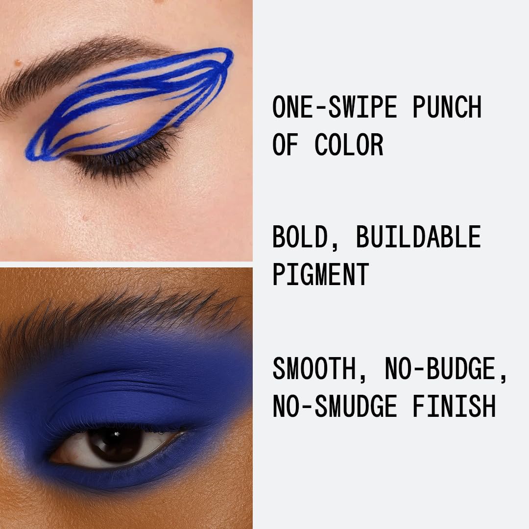 about-face Matte Fluid Eye Paint No Queens Blues– High-Pigment Liquid Eyeshadow, Long-Lasting, No-Budge Matte Finish, Vegan & Cruelty-Free (Primary Blue)