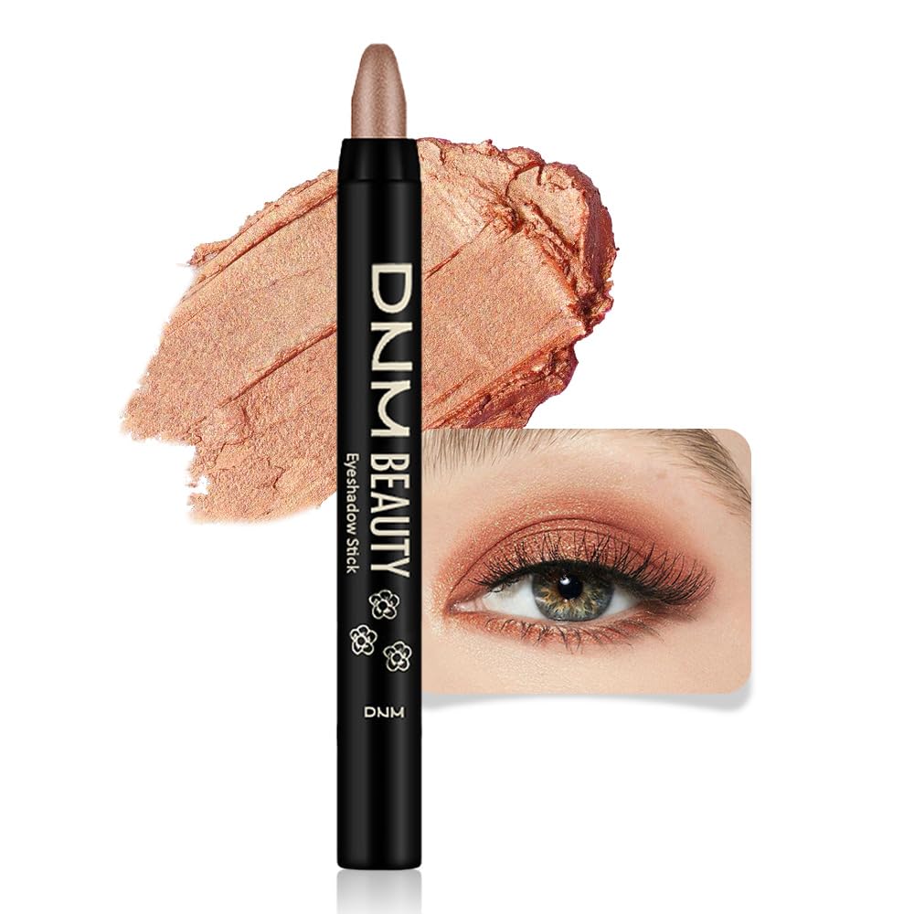 evpct Desert Gold Shimmer Cream Eye Shadow Brightener Sticks Set for Eyes, Desert Gold Shimmery Matte Pencil Eye shadow Applicator Stick Pen Palette Makeup Waterproof sombras en crema para ojos 06#