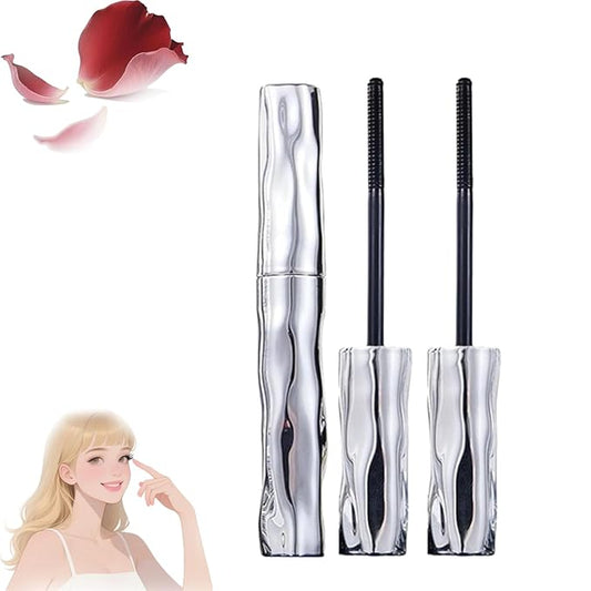 Steel Pipe Eyelash Primer, 3D Curling Eyelash IronMascara, Metal Wand MascaraWaterproof, Iron WandMascara Brushless, Non-Clumping, Washable (2)