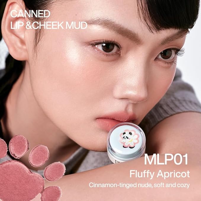 INTO YOU x M.Lan Panda The Color Mixer Set Limited Edition - 7 pieces Makeup Box Sets, Matte Lipstick + Canned Lip Mud + Blush & Highlight Duo + Cushion Foundation + Gift Bundle, L01 Set