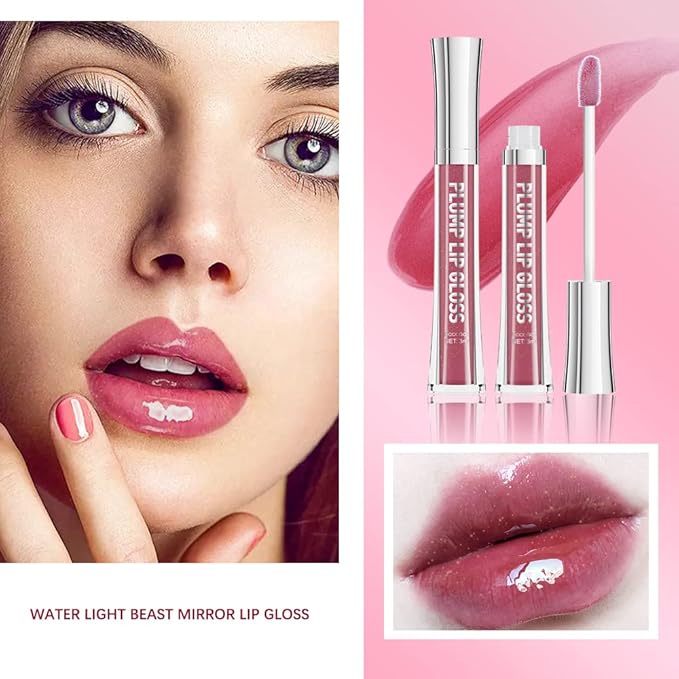 ibcccndc Lip Plumper Plumping Lip Gloss Hydrating Nourishing Lip Oil Red Liquid Lipstick Lip Care Products Mineral Oil Clear Lipgloss (6)