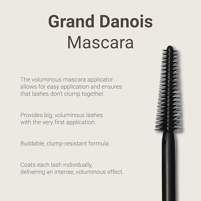 Sandstone Scandinavia Hypoallergenic Mascara Sensitive Eyes - Smudge-Proof, Sweatproof, Lengthening - Maximum Volume and Length - Vegan and Non Toxic