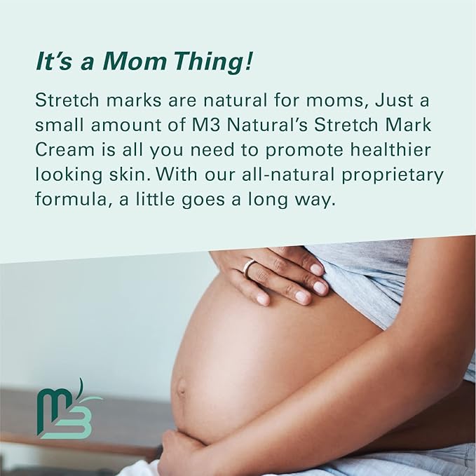 Stretch Mark Cream Infused with Collagen & Stem Cell Maternity Skincare Oil Removes Stretch Mark Prevention & Scar Remover Lotion Green Tea Extract & Raspberry Ketones by M3 Naturals