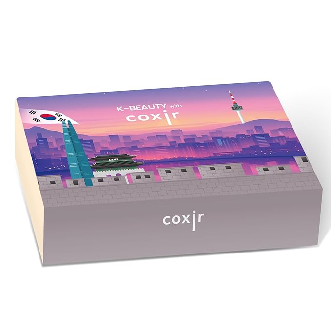 [Christmas Gift Set]coxir K-Beauty Seoul Glow Set – 5-Step Korean Skincare Routine with TXA & Black Rice – Cleansing oil, Mask Cleanser, Ampoule, Balm & Moisturizer,korean skincare,Holiday Gift