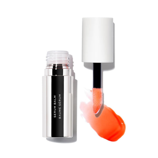 MAKE Beauty Serum Balm Hydrating Lip Oil. Vegan moisturizing lip gloss with plumping effect. Lip treatment cream for soft, smooth, shiny lips - Shade, Sun Flare