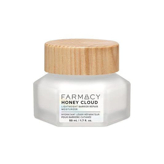 Farmacy Honey Cloud Lightweight Face Moisturizer - Hydrating Face Lotion Infused with Hyaluronic Acid, Peptides & Chamomile - Daily Facial Moisturizer for Oily, Sensitive, or Combination Skin (50ml)