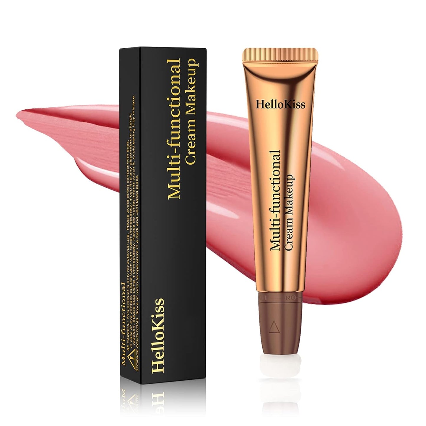 Go Ho Liquid Blush Beauty Wand,Blendable Super Silky Cream Blush Stick,Face Moisturizing Contour Blush Stick with Fine Cushion Applicator,Cruelty-free,003# Medium Pink