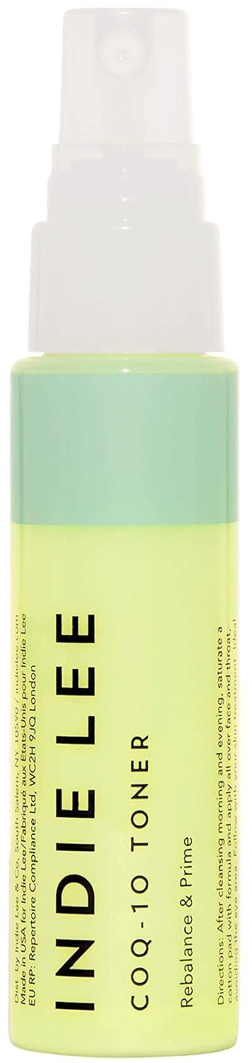 Indie Lee CoQ-10 Face Toner-Travel Size Refreshing, Hydrating Mist for All Skin Types - Hyaluronic Acid, Aloe + Chamomile - Alcohol + Essential Oil-Free Facial Toner-TSA Approved Travel Skincare(30ml)
