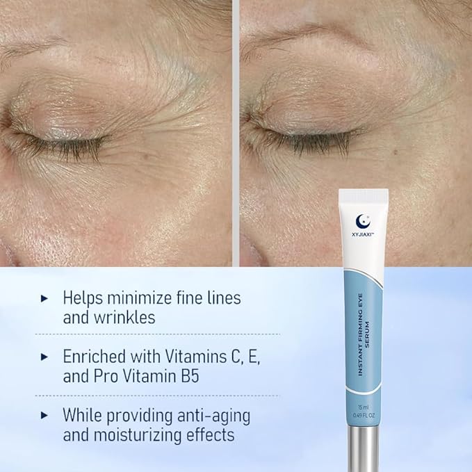 Instant Firming Eye Serum, Reduces Under-Eye Bags, Wrinkles, Dark Circles, Fine Lines & Crow's Feet – Anti-Aging Wrinkle Remover | 15ml(0.49 oz)