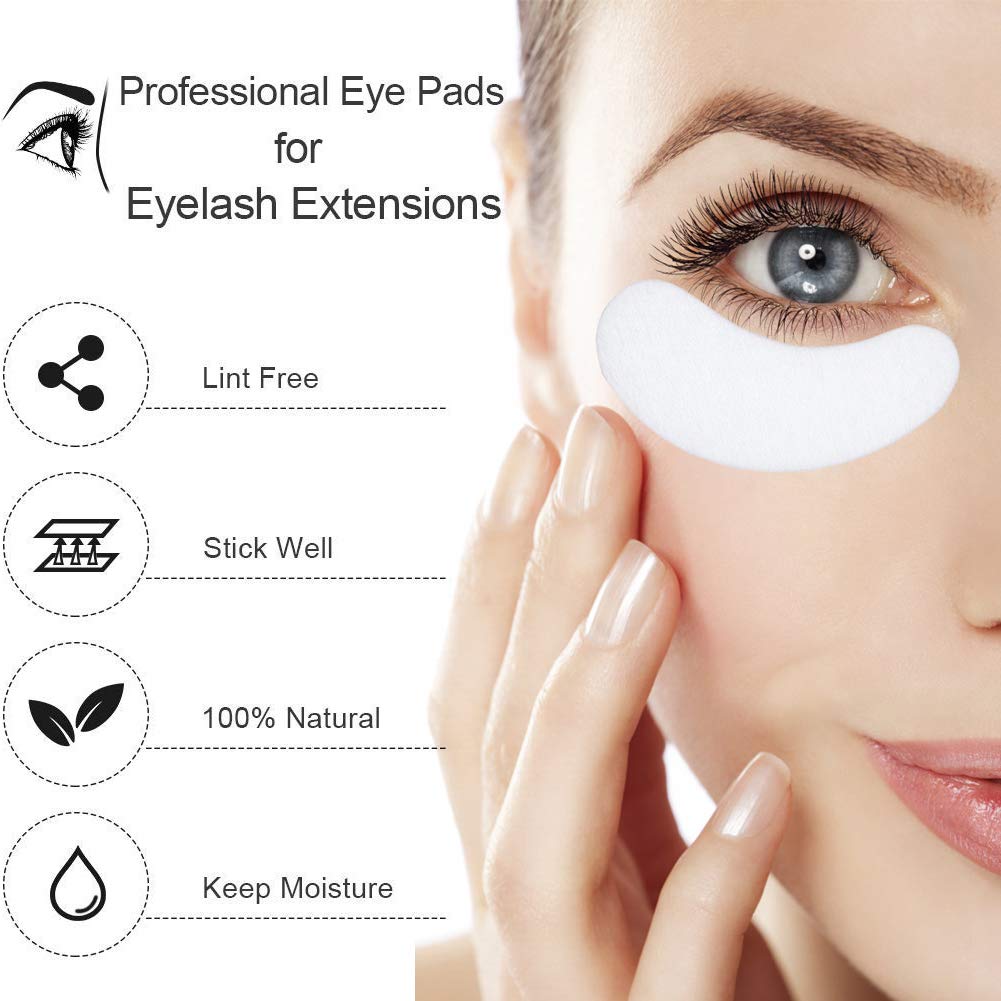 110 Pairs Eyelash Extension Gel Patches, Professional Lint Free Under Eye Pads Hydrogel Eye Mask for Beauty Salon False Lash Extensions Grafting