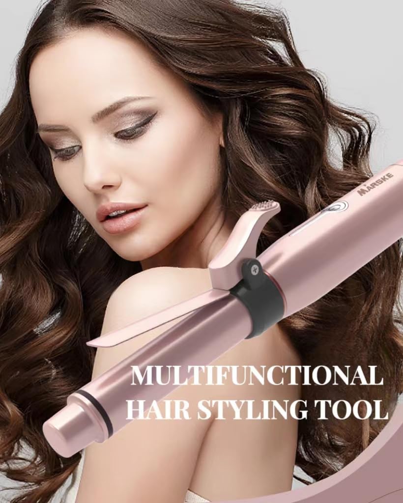 Cordless Curling Iron, Mini Curling Iron, Travel USB Rechargeable Ceramic Curling Wand,Hair Straightener and Curler 2 in 1, Mini Flat Iron with 3 Temp Setting, Curlers for Short Hair