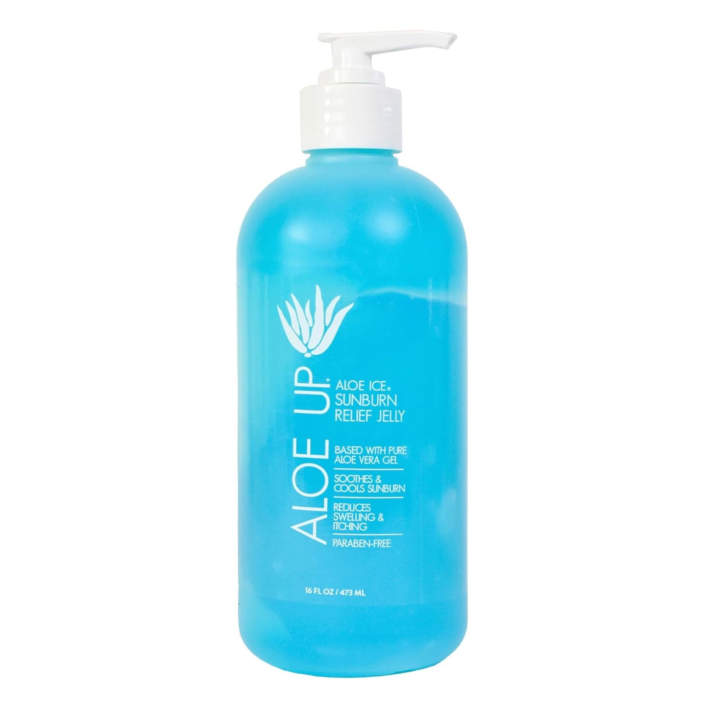 Aloe Ice Sunburn Relief Jelly – Face and Body Organic After Sun Gel – with 96.6% Pure Aloe Vera Gel – Reef Safe – Alcohol- and Fragrance Free – 16oz