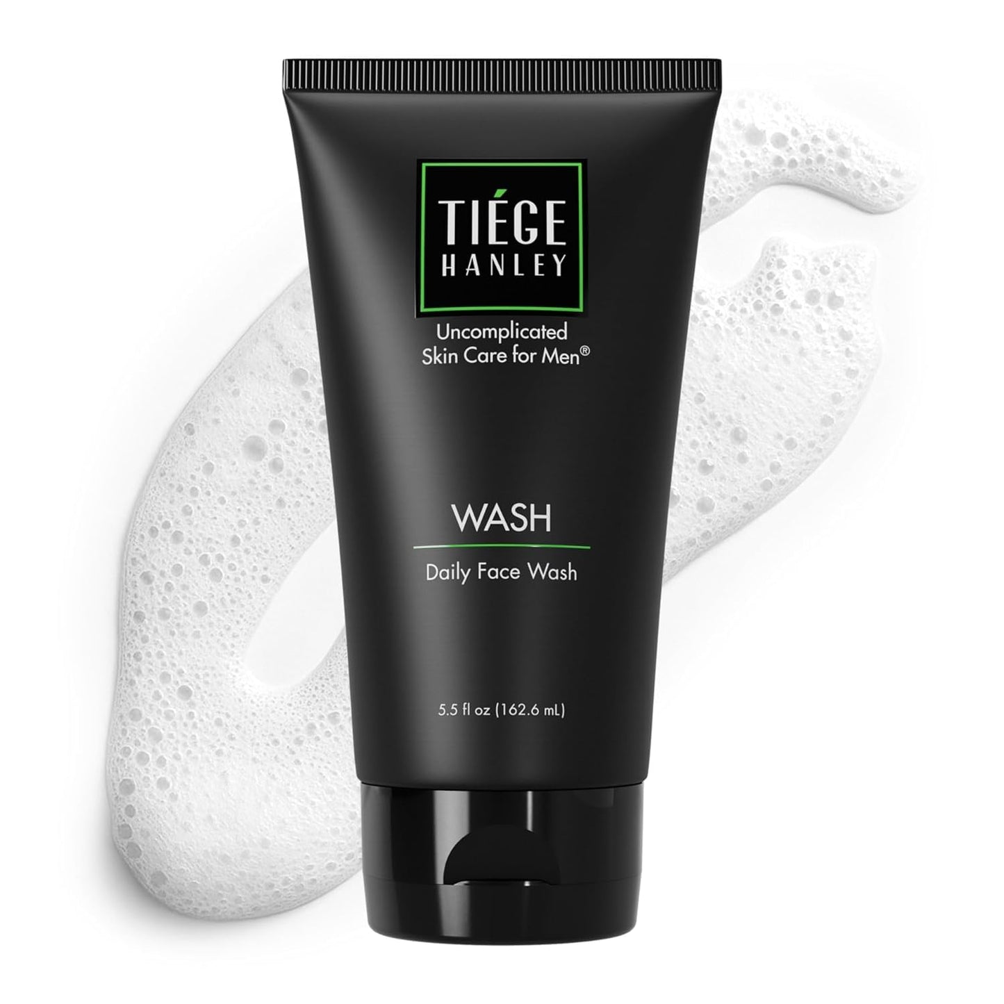 Tiege Hanley Daily Mens Face Wash, 5.5 Oz - Gentle Fragrance-Free Face Cleanser for Men Revitalizes, Hydrates & Softens Skin - Men's Face Wash & Facial Cleanser Skincare for Dry & Sensitive Skin