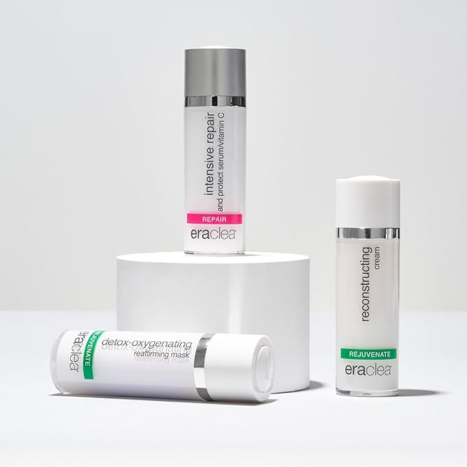 eraclea Intensive Repair & Protect Vitamin C Serum with Hyaluronic Acid, Argireline and Peptides, Anti-Aging Face Serum, Minimizes Wrinkles and Revitalizes Skin for All Skin Types (1 fl oz)