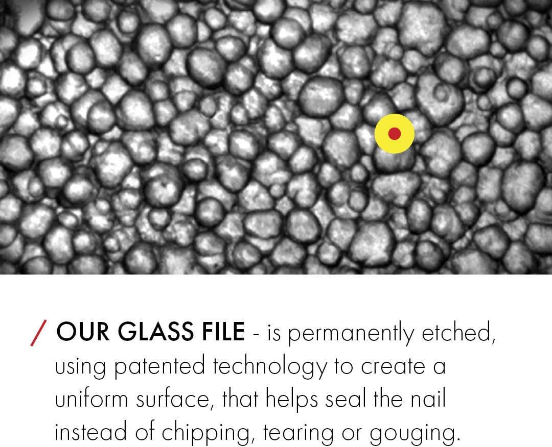 GERMANIKURE 2 Pc Glass Bundle - Crystal Glass Cuticle Stick & I'm Aware That I'm Rare Nail File Set in Suede Sleeves – Handmade in Czech Republic – Cuticle Pusher, Callous Remover, Fingernail File