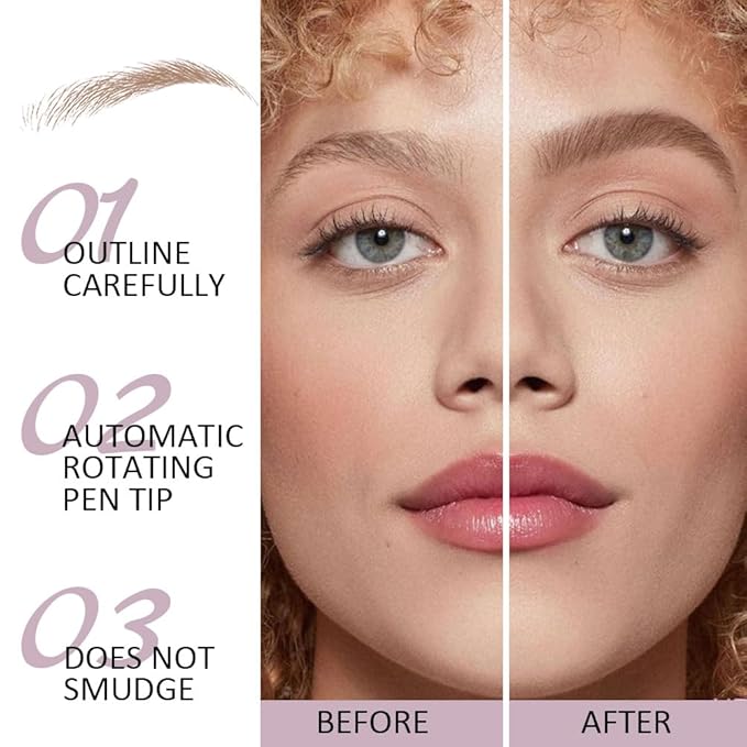 6 Pcs Light Brown Eyebrow Pencils for Women,with Spoolie Brush,Eyebrow Pencil Soft Textured,Waterproof Sweat-proof for Fills in Sparse Areas and Gaps Create a Natural Eye Brow,Vegan & Cruelty-Free