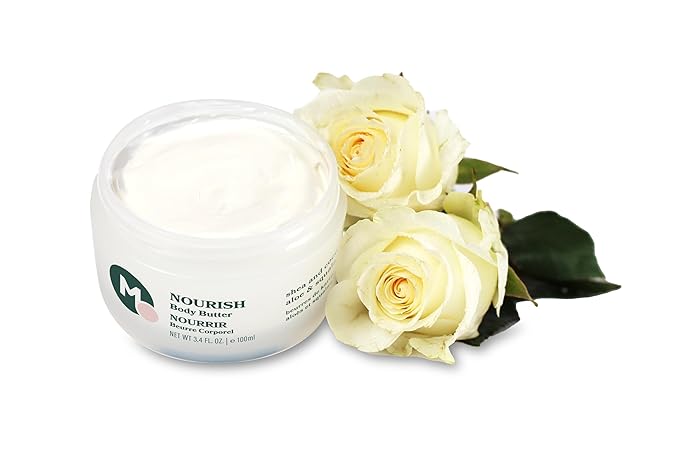 NOURISH Body Butter, Pregnancy Belly and Postpartum Skin Care, Natural Stretch Mark Cream with Shea & Cocoa Butter, Vegan, Clean & Cruelty-free, 3.4 oz