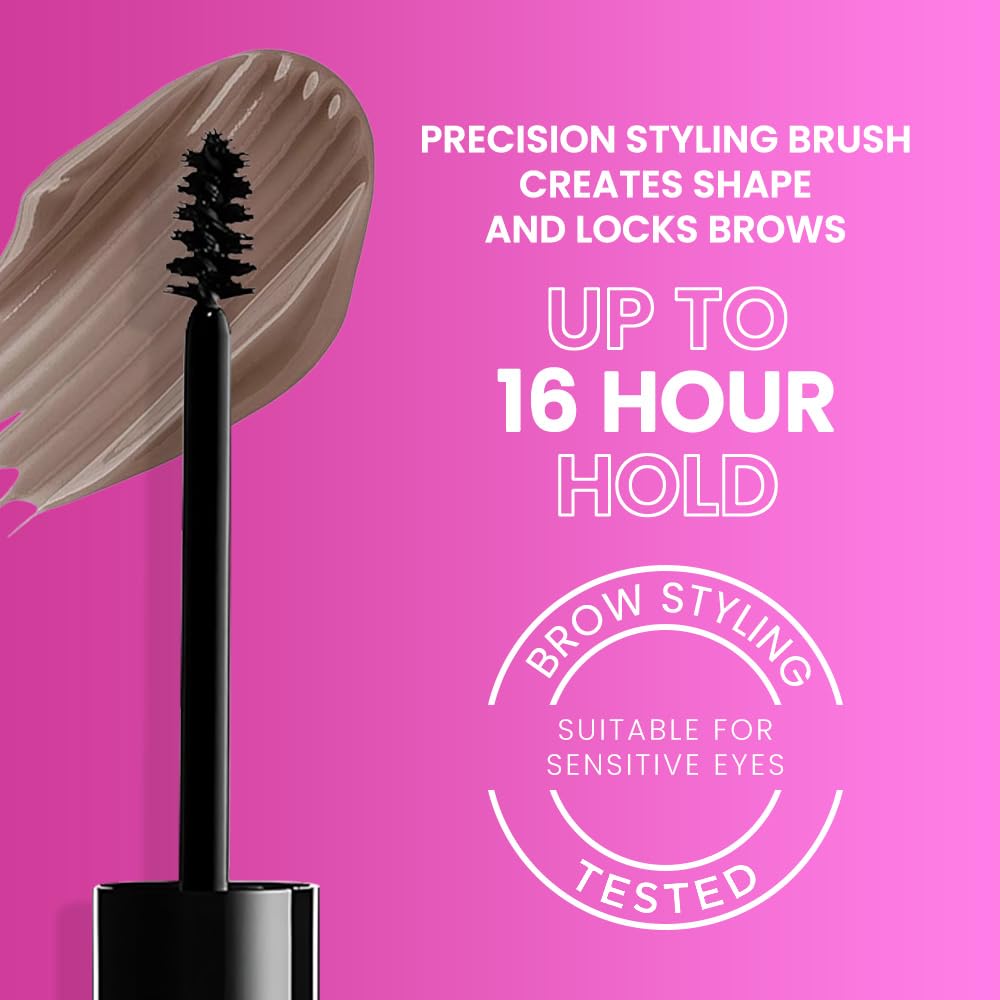 Kaely PROFESSIONAL MAKEUP Brow Glue, Tinted Eyebrow Gel, Eyebrow Mascara Waterproof, gel para cejas a prueba de agua, Eye Brow Fast Sculpt, Vegan & Cruelty-Free, 1Pcs-02 Taupe