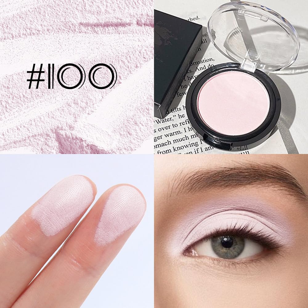 Monochrome Matte Eye Shadow Palette,Pearl Pink Neutral Nude Matte Pressed Powder Single Eyeshadow,Natural Long Lasting Naturing-Looking Eyeshadow,Talc,Paraben Vegan & Cruelty Free