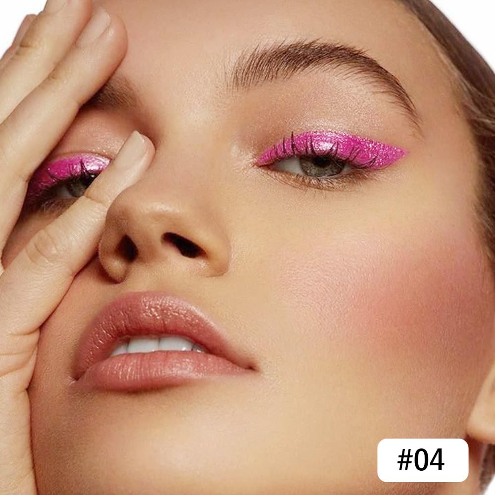 Kaely Gel Eyeliner Pencil for Women, Pearl Peach Red Eye Liner Waterproof Smudge Proof with Sharpener, Waterline Eye Makeup Liners, delineador de ojos contra el agua, Vegan & Cruelty-Free, 04