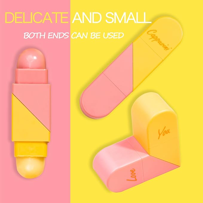 Heart Shaped Dual-use Deformable Lip Balm Stick - Honey, Peach. Repair, Keep Lips Moisturized,red gift box，Gifts