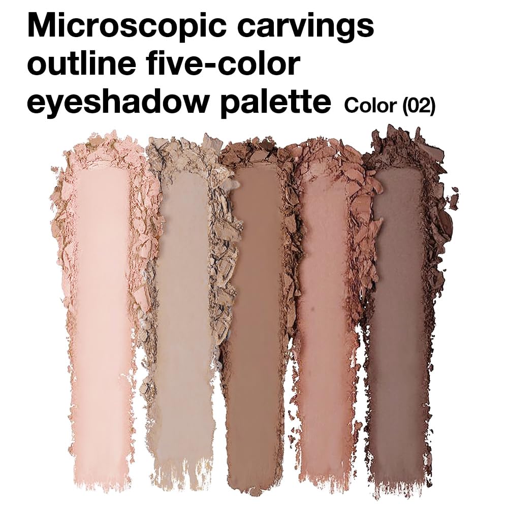 5 Colors Matte Eyeshadow Makeup Palette,Nude Pink Light Dark Brown Natural Neutral Eye Shadow Palette,Long Lasting Waterproof Naturing-Looking Women Girls Eye Shadow