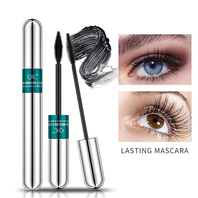 2Pcs 2 Step Lengthening & Volumizing Tubing Mascara, Smudge-Proof, Clump-Free, 2 in 1 Black Mascara For Natural Lengthening And Thickening Effect