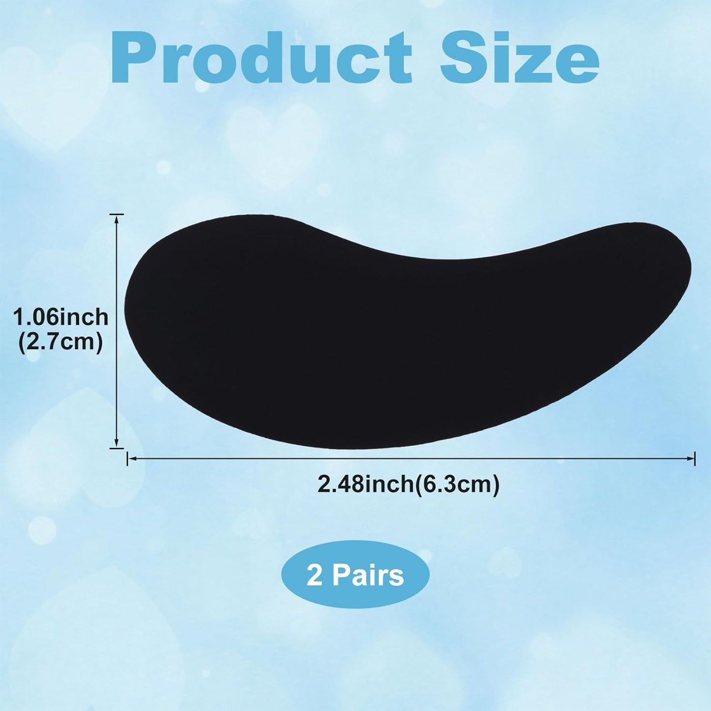 Under Eye Patches 2 Pairs, Silicone Reusable Eye Patches, Under Eye Mask for Skin Care Effect to Reduce Wrinkles and Fine Lines (Black)