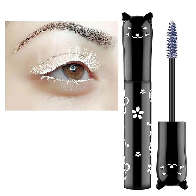 White Mascara For Eyelashes Waterproof Primer Eyes Makeup Voluminous Colored Best Benefit Lengthening Curling Defining Natural Hypoallergenic white eyeliner Halloween Party Stage Use
