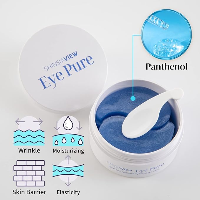 Hyaluronic Panthenol Under Eye Patches Vegan Firming Eye Gel Mask for Wrinkle, Puffy Eye, Dark Circle Treatment 30 Pairs