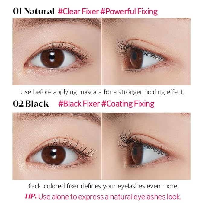 ETUDE Dr. Mascara Fixer, Korean Mascara Fixer, Long-Lasting Wax Formula, All-Day Curl Hold, Smudge-Proof, Korean Makeup, Beauty, Vegan Certified, Black (0.203 Fl Oz)