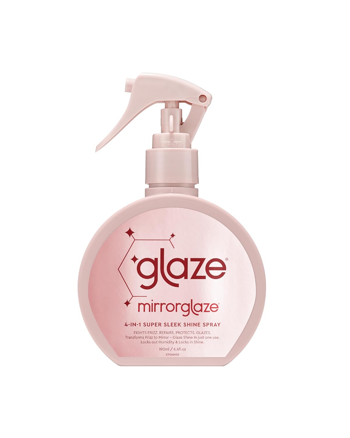 glaze MirrorGlaze Super Sleek Hair Shine Spray – Transforms Frizz to Glass-Like Shine, Protects from Heat, Blocks Humidity + Repairs Bonds – 6.4 oz